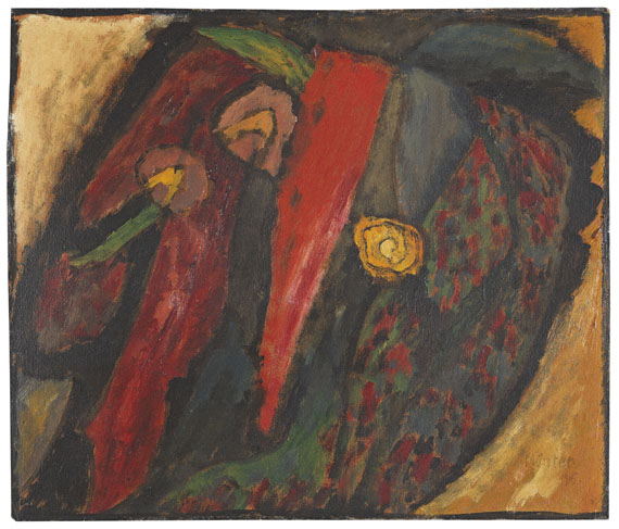 Gabriele Münter - Farbstudie mit Rot und Gelb