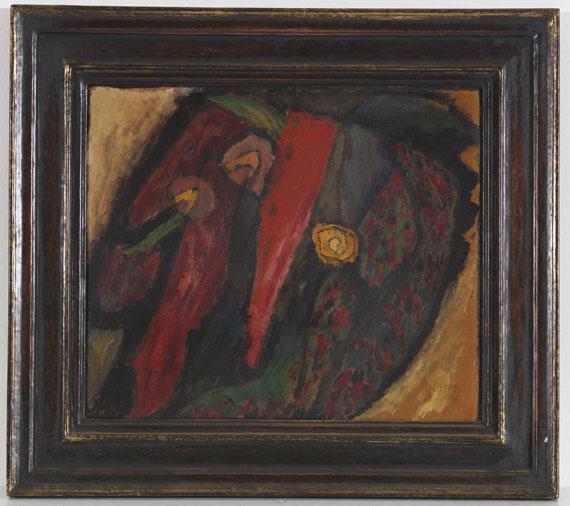 Gabriele Münter - Farbstudie mit Rot und Gelb - Frame image