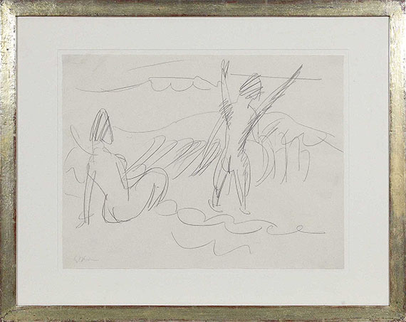 Ernst Ludwig Kirchner - Badende in Wellen - Frame image