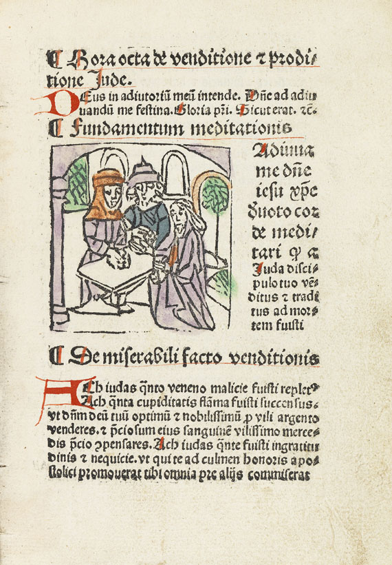  Bertholdus - Horologium devotionis. Um 1498. - Angeb.: Thomas a Kempis, Meditationes - 
