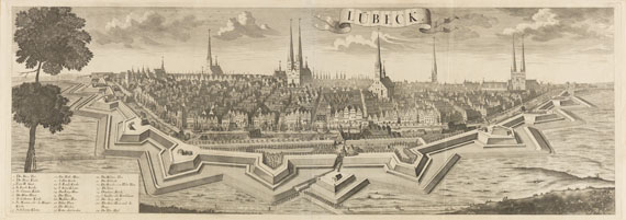 Jeremias Wolff - 1 Bl. Lübeck (Panorama)