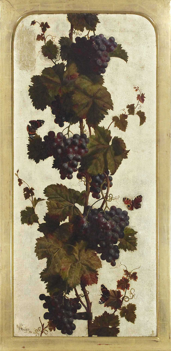 William Hughes - Weinreben, weiß und rot - Frame image