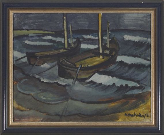 Ernst Mollenhauer - Boote am Kurischen Haff - Frame image