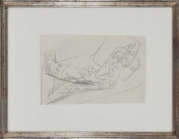 Ernst Ludwig Kirchner - Liegende (Skizze zu dem Gemälde: Olympia) - Frame image