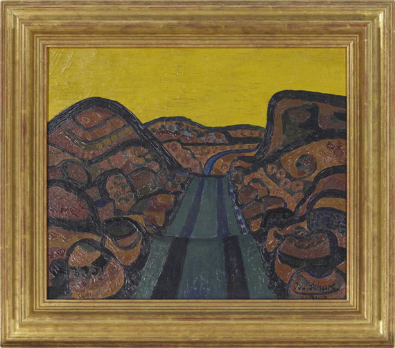 Josef Scharl - Bergstraße (Mountain Road) - Frame image