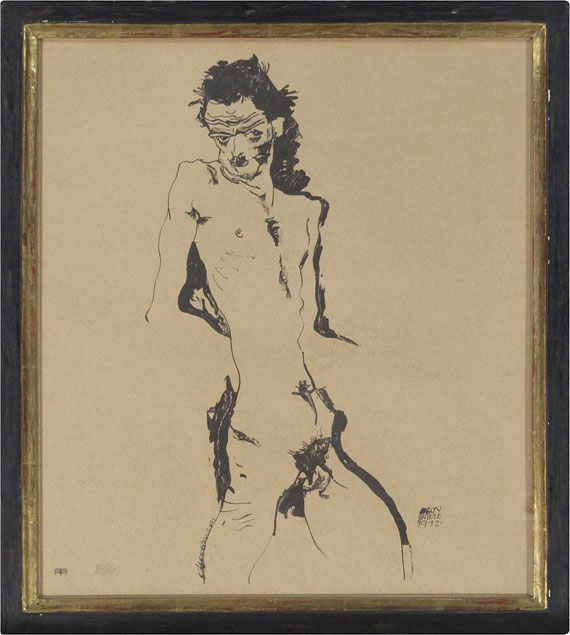 Egon Schiele - Männlicher Akt - Frame image