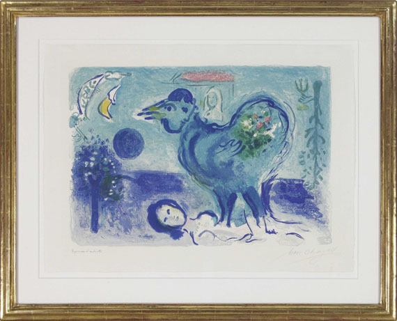 Marc Chagall - Paysage au Coq - Frame image