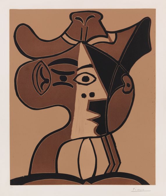 Pablo Picasso - Grande tête de femme au chapeau