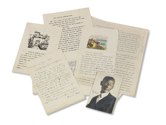 Hermann Hesse - 14 Briefe. Dabei: Fotos, Briefe und Zeitungsausschnitte