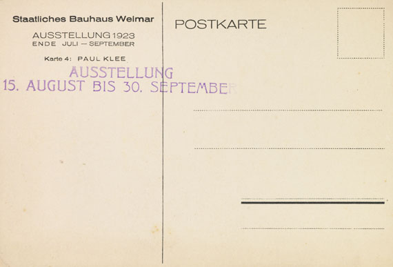 Paul Klee - Postkarte Bauhaus-Ausstellung 1923 - 