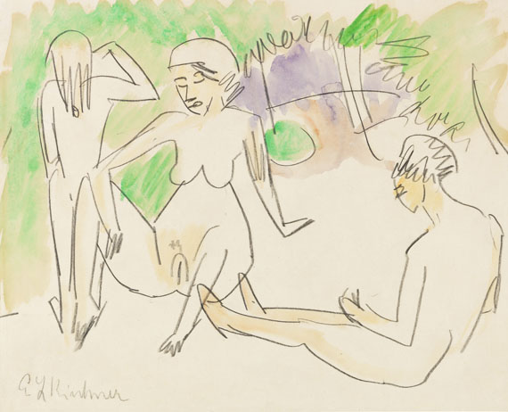 Ernst Ludwig Kirchner - Drei Frauenakte