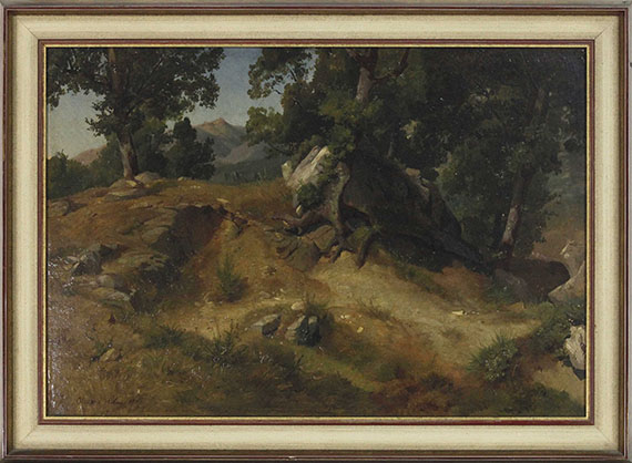 Friedrich Preller d. Ä. - Landschaftsstudie aus Olevano - Frame image