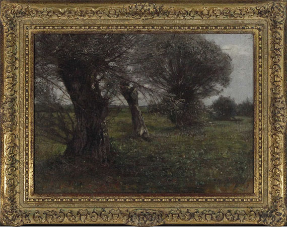 Heinrich von Zügel - Weiden im Moos - Frame image