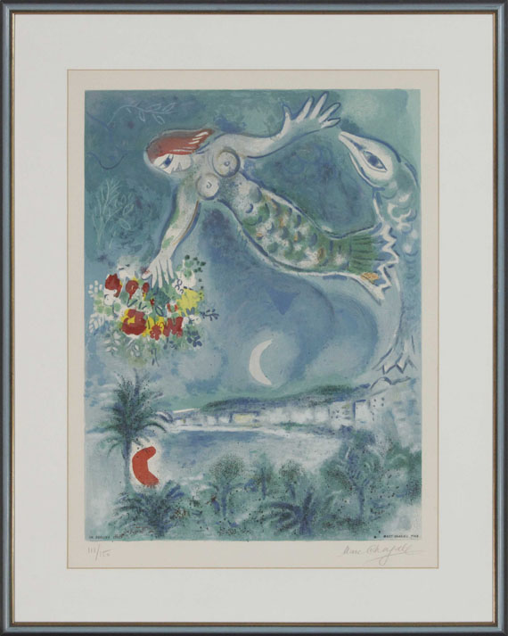 Marc Chagall - Die Sirene und der Fisch - Frame image