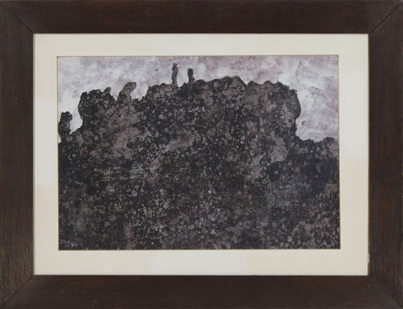 Jean Dubuffet - Paysage rocheux sombre - Frame image