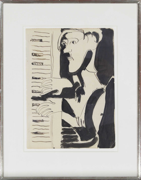 Ernst Ludwig Kirchner - Der Orgelspieler (Orgler) von Spina Julius Hembus - Frame image