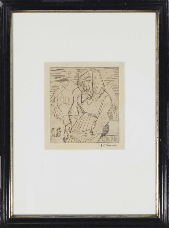 Ernst Ludwig Kirchner - Sitzende Bäuerin - Frame image