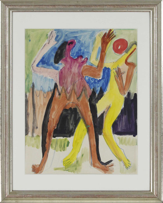 Ernst Ludwig Kirchner - Ballspielendes Paar - Frame image