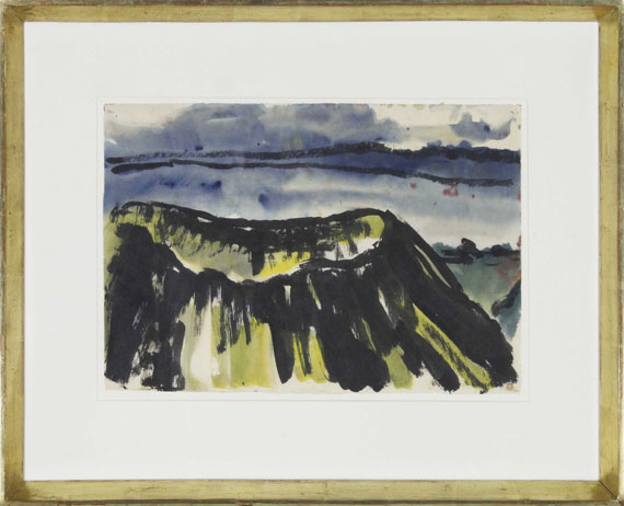 Emil Nolde - Landschaft mit dem Krater eines Vulkans - Frame image