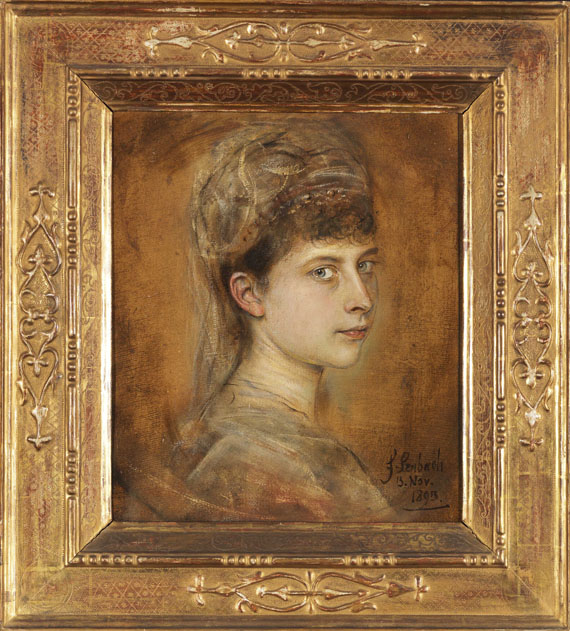 Franz von Lenbach - Charlotte von Meiningen, Prinzessin von Preussen - Frame image