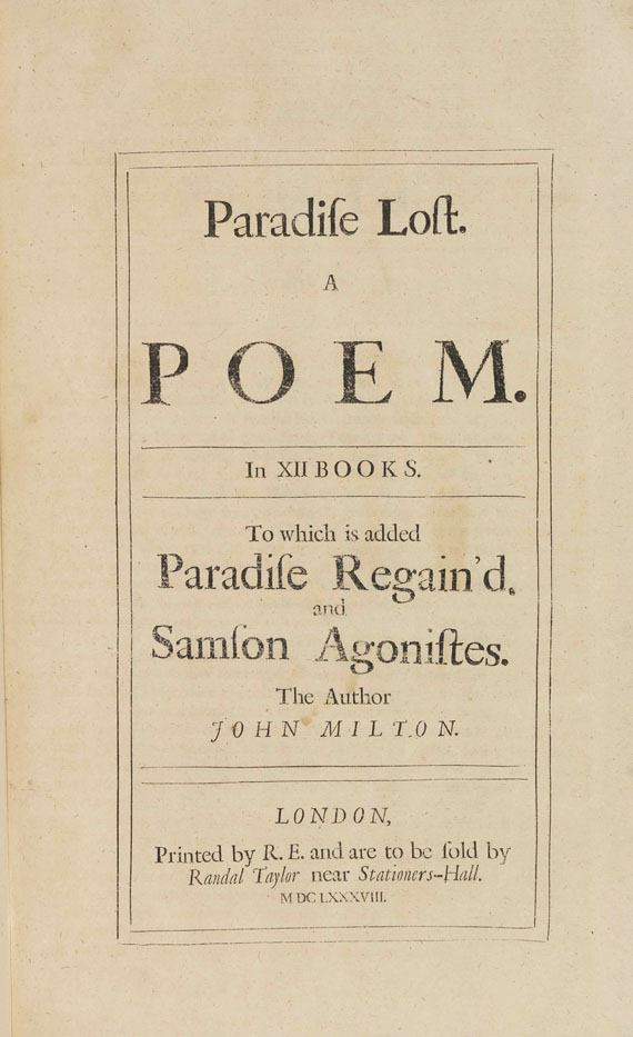 John Milton - Paradise lost - 