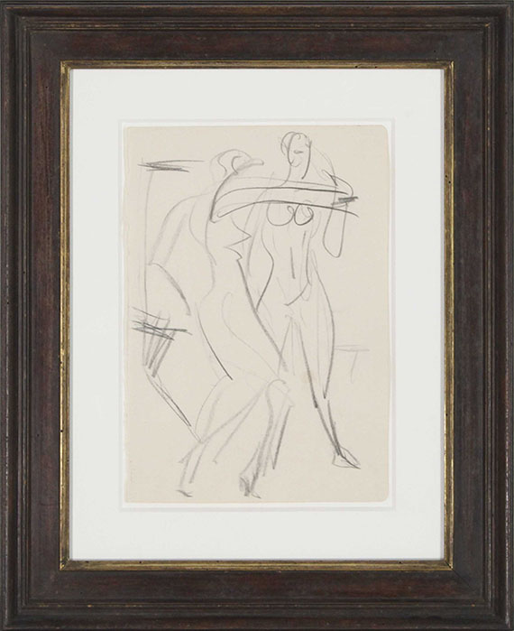 Ernst Ludwig Kirchner - Im Atelier: Zwei weibliche Akte - Frame image