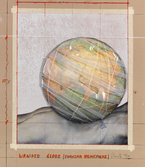  Christo - Wrapped Globe (Eurasian Hemisphere)