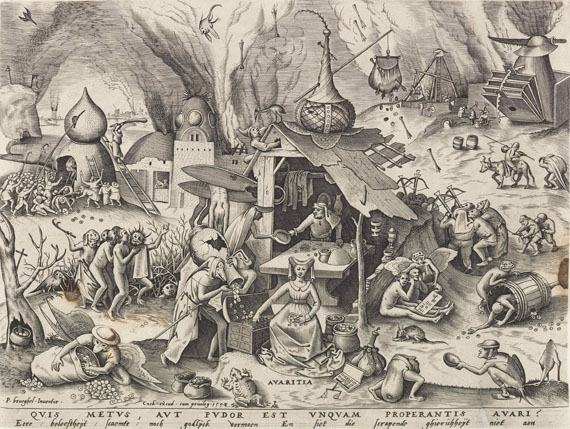 Pieter Brueghel d. Ä. - Avaritia (aus: Die Sieben Totsünden)