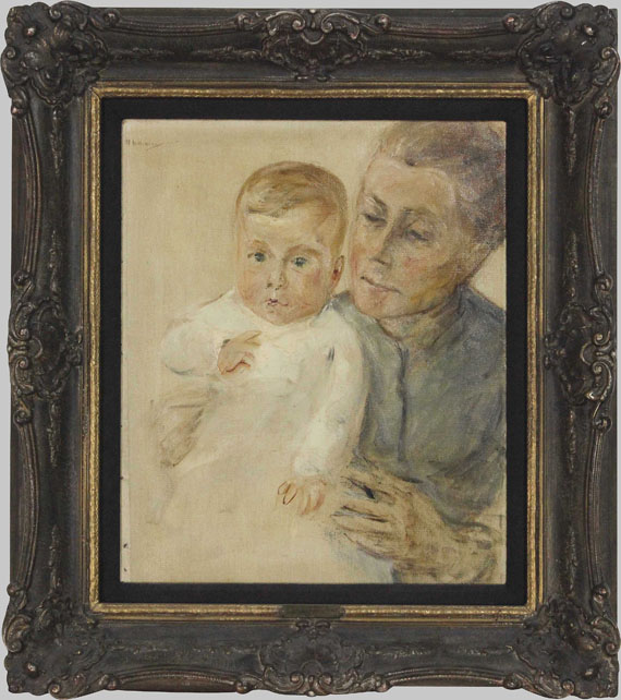 Max Liebermann - Enkelin Maria auf dem Arm der Kinderfrau - Frame image