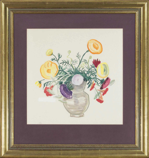 Gabriele Münter - Blumen in grauer Vase (Mischstrauß) - Frame image