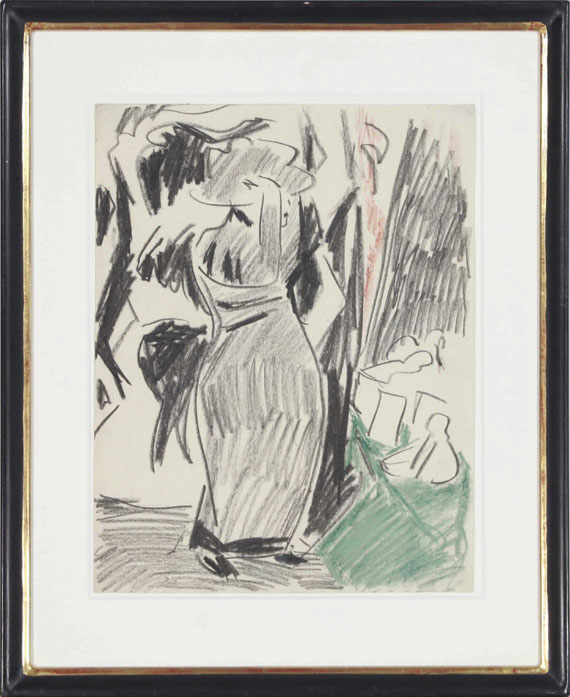 Ernst Ludwig Kirchner - Frau vor dem Spiegel - Frame image