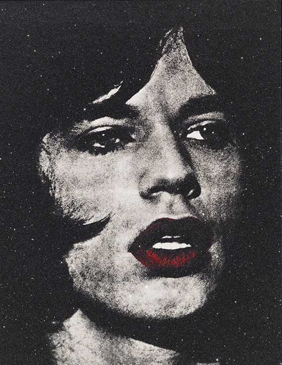 Russell Young - Mick Jagger + red lips / Reggie Kray, Do You Know My Name