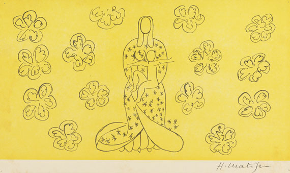 Henri Matisse - Vierge et l'enfant au décor fleuri