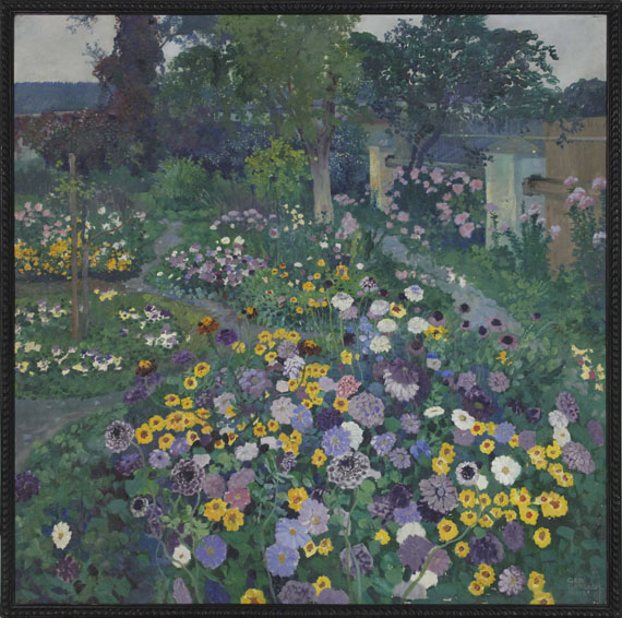 Georg Gerlach - Gartenblumen - Frame image