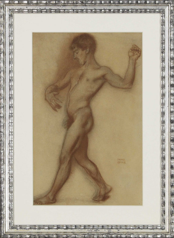 Franz von Stuck - Männlicher Akt (Studie zu "Der Tanz") - Frame image