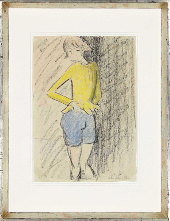 Otto Mueller - Maschka (Mädchen in gelber Jacke, Zirkusmädchen) - Frame image
