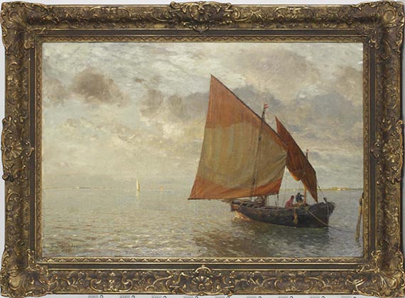 Gustav Schönleber - Venezianisches Fischerboot - Frame image