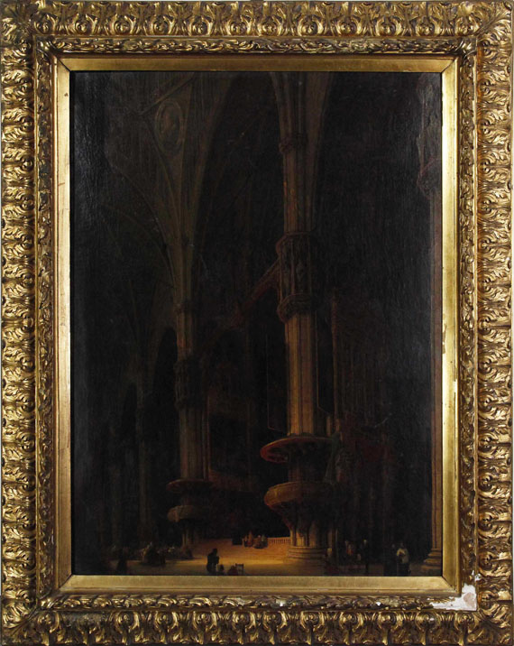 Ludwig Mecklenburg - Das Innere des Doms zu Mailand - Frame image