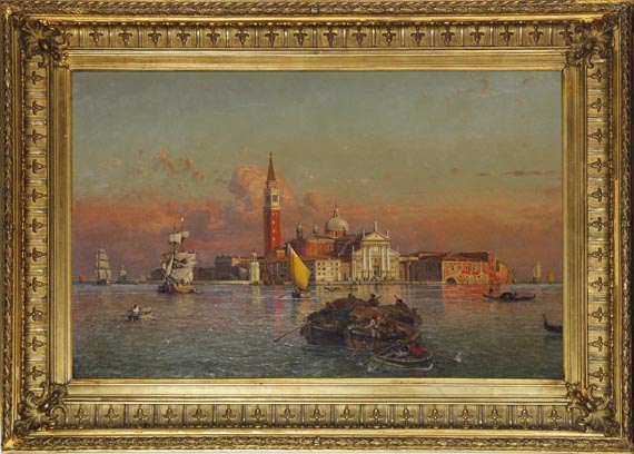 Friedrich Nerly - Insel und Kirche San Giorgio Maggiore, Venedig - Frame image