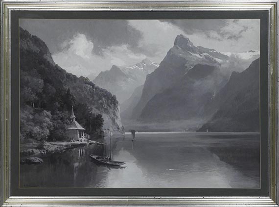 Edward Theodore Compton - Vierwaldstätter See mit Tellskapelle gegen Uri Rotstock - Frame image