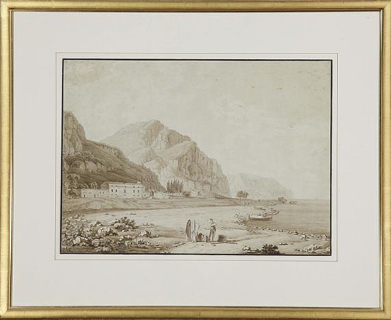 Christoph Heinrich Kniep - Sizilianische Küste bei Taormina - Frame image