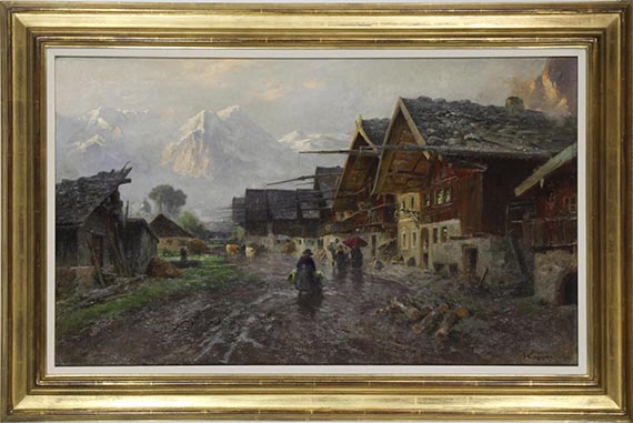Albert Kappis - Die Frühlingsstraße in Garmisch - Frame image