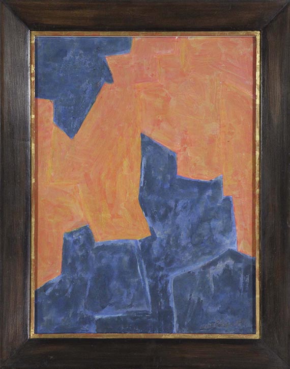 Serge Poliakoff - Composition bleue et orange - Frame image