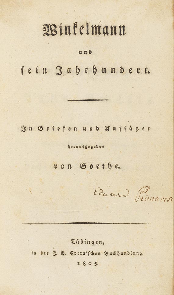 Johann Joachim Winkelmann - Winkelmann und sein Jahrhundert