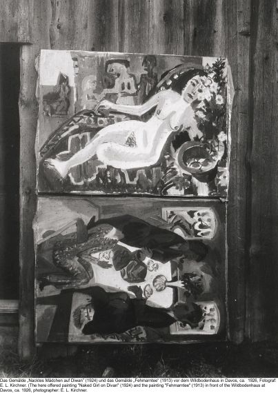 Ernst Ludwig Kirchner - Nacktes Mädchen auf Diwan - 