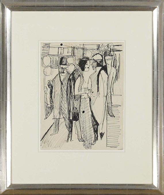 Ernst Ludwig Kirchner - Straßenszene (Passanten auf der Straße) - Frame image