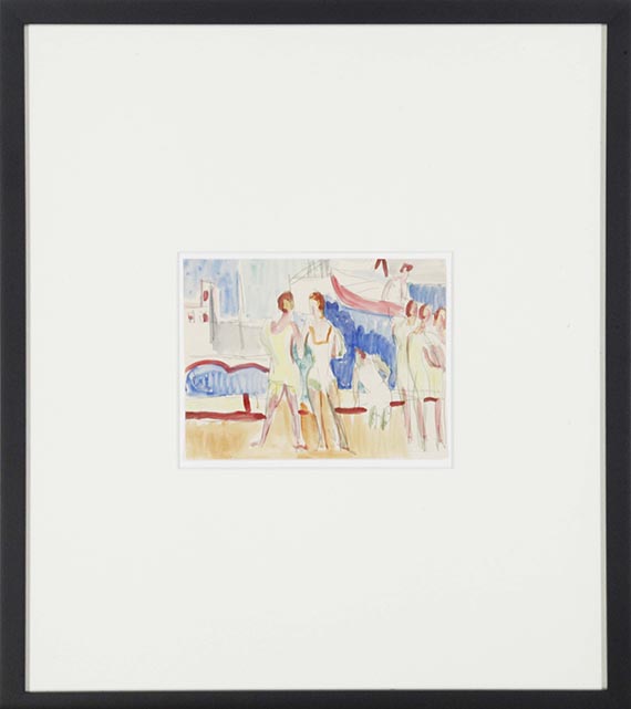 Ernst Ludwig Kirchner - Sportler im Segelhafen - Frame image
