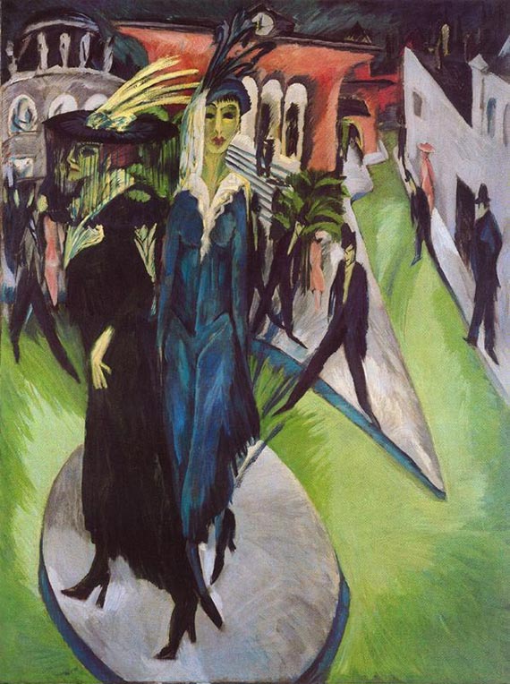 Illustration  for: Ernst Ludwig Kirchner, Potsdamer Platz, 1914, oil on canvas, Neue Nationalgalerie, Berlin.