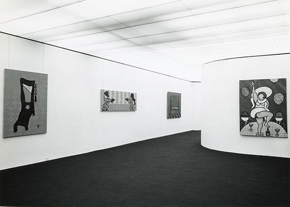 Illustration for: Exhibition view: William N. Copley. Recent Paintings, Alexander Iolas Gallery, New York, March 31 – April 25, 1970, photo: Nathan Rabin.<br />© VG Bild-Kunst, Bonn 2025