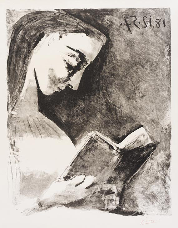 Pablo Picasso - Jacqueline lisant